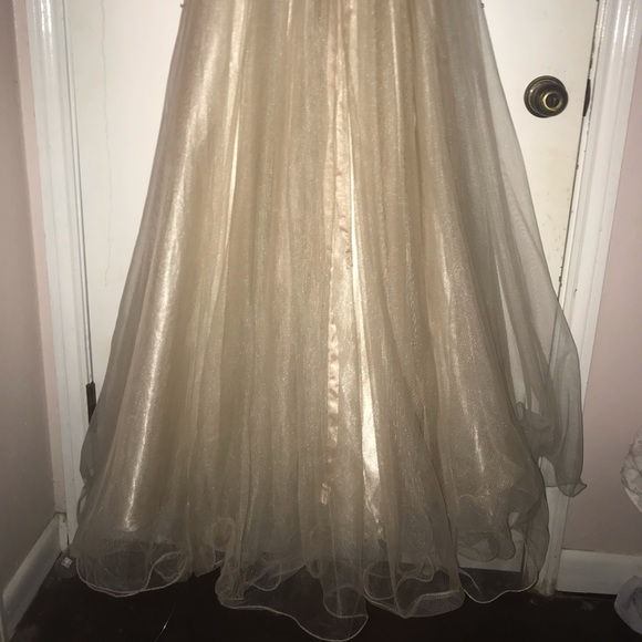 Nude Strapless Ballgown - Picture 5 of 6